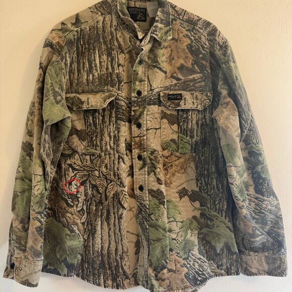 Vintage Rattlers Camouflage Hunting Shirt Men XL Made in USA - Picture 1 of 10